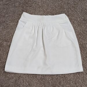 Basic white 90s / vintage Y2K dainty coquette mini skirt